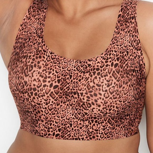 VS L / XL / XXL ( L-XXL Lounge Unlined Scoop Bra Leopard Animal Print NWT - Picture 2 of 6